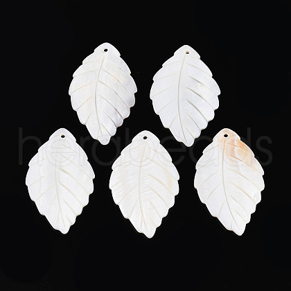 Natural Freshwater Shell Carved Big Pendants SHEL-T020-25-1